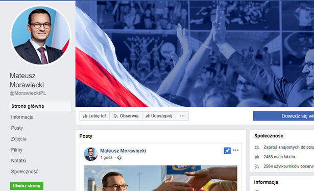 Premier Mateusz Morawiecki założył konto na Facebooku. "Wiem, że wiele osób czekało"