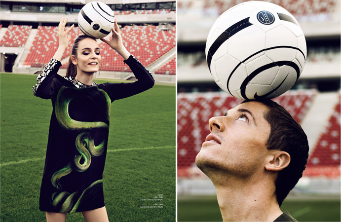 Robert Lewandowski i Zuza Bijoch dla "Fashion Magazine"