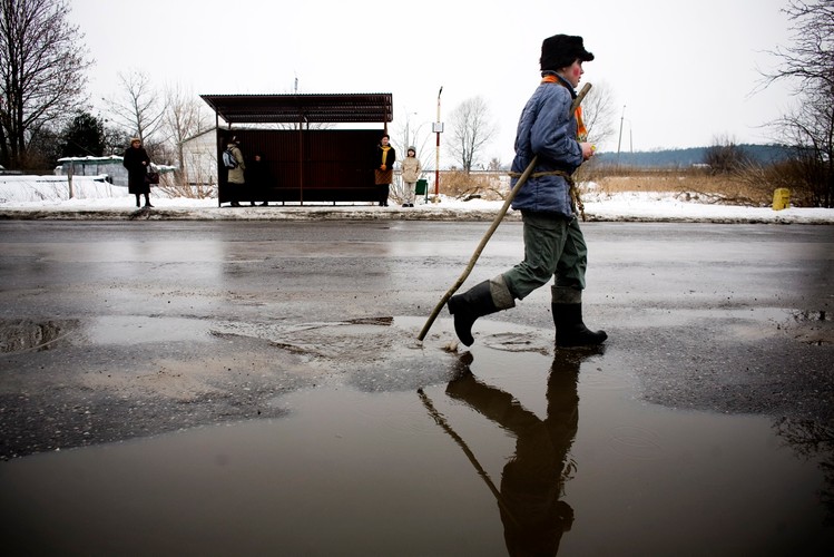 'Ścinanie śmierci', to plenerowe widowisko ludowe z okazji zakonczenia karnawalu i rozpoczecia Wielkiego Postu, Jedlińsk, okolice Radomia