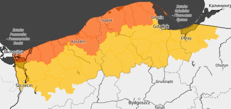 Ostrzeżenia przed silnym wiatrem obowiązują głównie na Pomorzu.