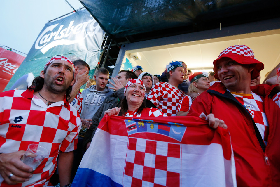 Poznań: mecz Irlandia - Chorwacja w Strefie Kibica, fot. PAP/Marek Zakrzewski
