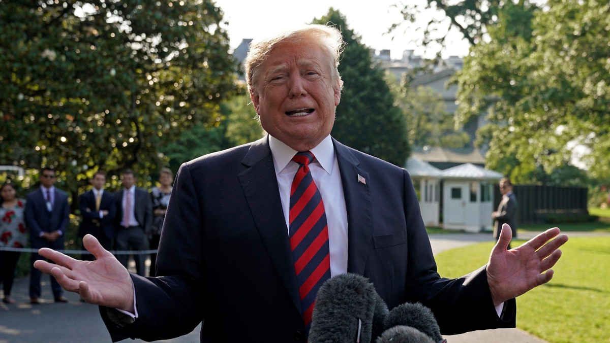 Trump departs the White House in Washington