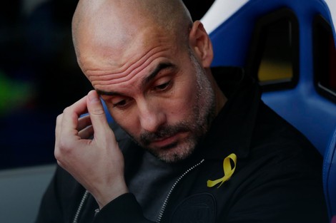 Pep Gvardiola tokom meča sa Kristal Palasom