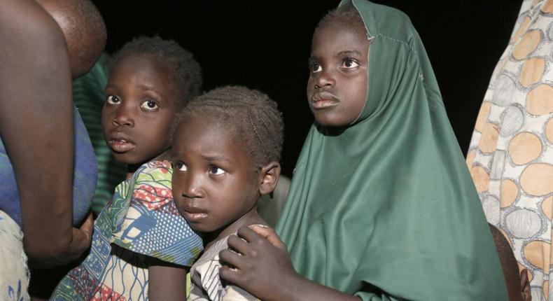 Children at an IDP camp in Yola