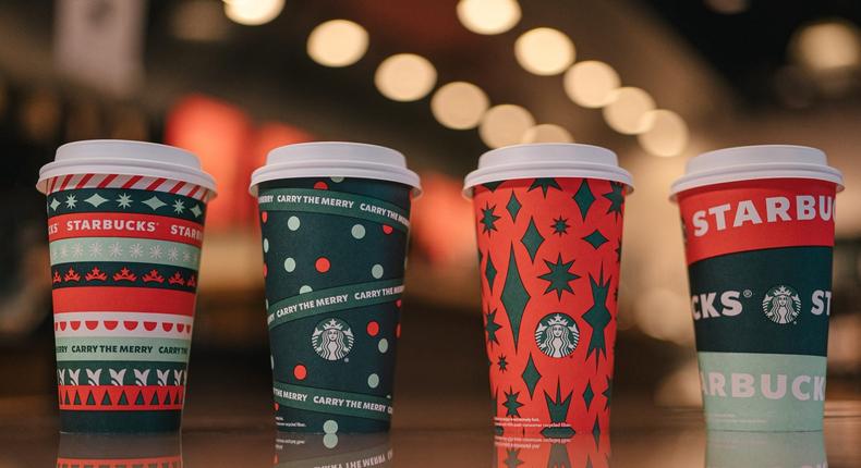 Starbucks' red holiday cups return Friday.