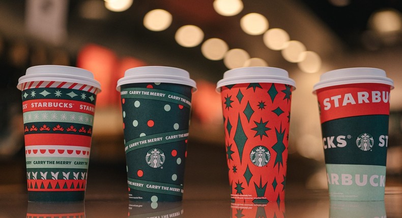 Starbucks' red holiday cups return Friday.