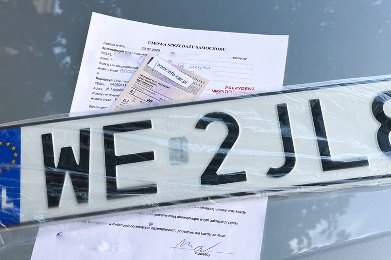 Tablice rejestracyjne, rejestracja samochodu