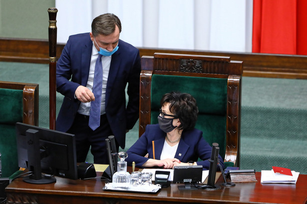 Marszałek Sejmu Elżbieta Witek i minister sprawiedliwości Zbigniew Ziobro