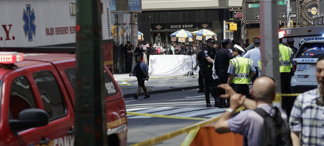 Miejsce wypadku na Times Square