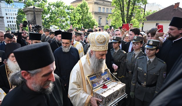Pojas Presvete Bogorodice dočekan u Vaznesenjskoj crkvi