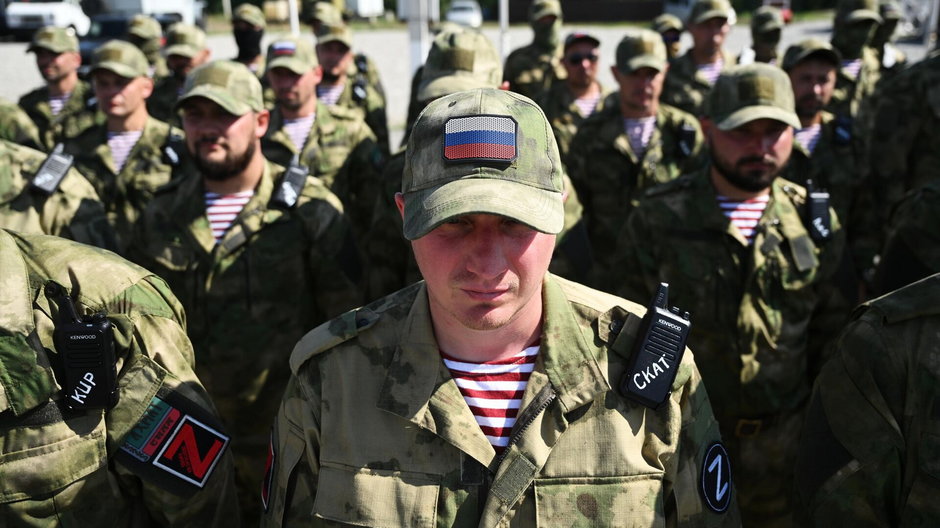Batalion z Buriacji przed wyjazdem na front do Ukrainy, 2022 r.