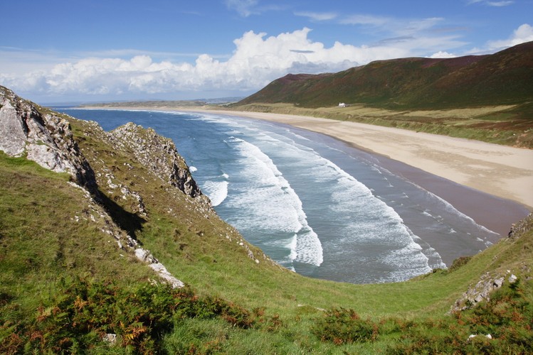 9. Rhossili Bay, Swansea, Wielka Brytania