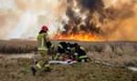 Pożar w Biebrzańskim Parku Narodowym. W akcji biorą udział drony i helikopter