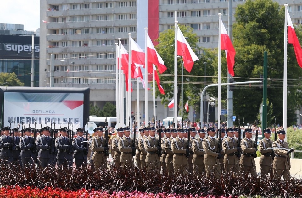 Defilada "Wierni Polsce" w Katowicach.