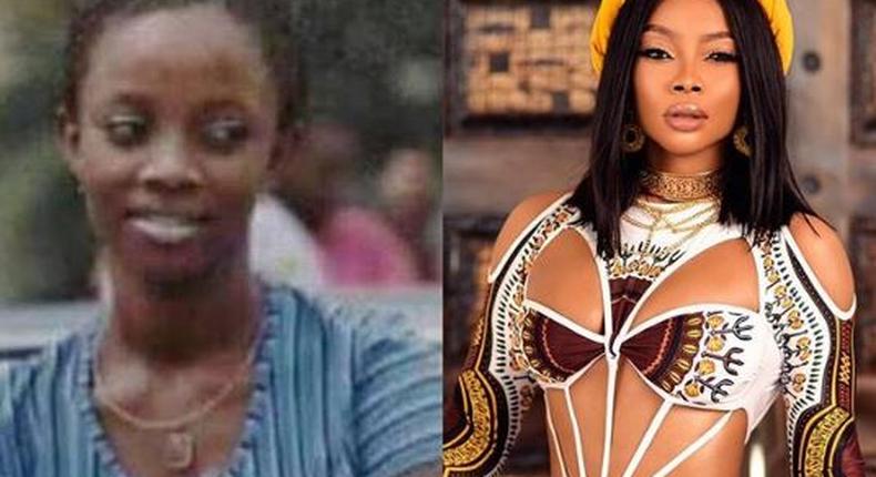 Check out Toke Makinwa's transformation as she takes part in the #10YearsChallenge [Instagram/TokeMakinwa]