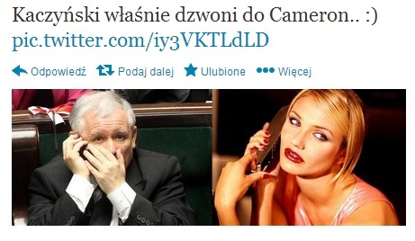 Jaroslaw Kaczyński rozmawiał z Davidem Cameronem