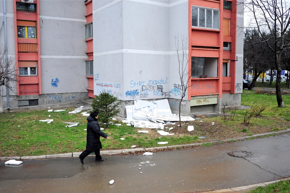 Fasada se obrušila na Vidikovačkom vencu