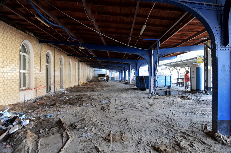 Modernizowany Dworzec PKP w Szczecinie  <br><br>fot. (mb/cat) PAP/ Marcin Bielecki