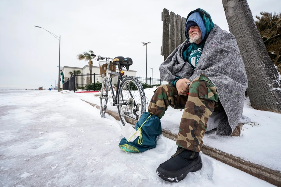 Sneg na jugu SAD - Galveston, Teksas