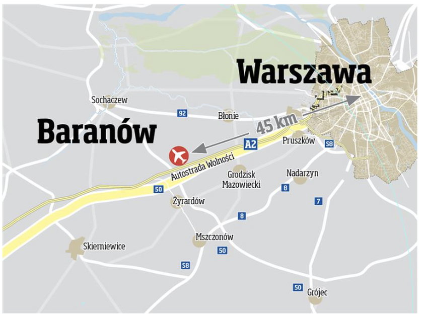 CPK ma mieścić się nieopodal Warszawy.