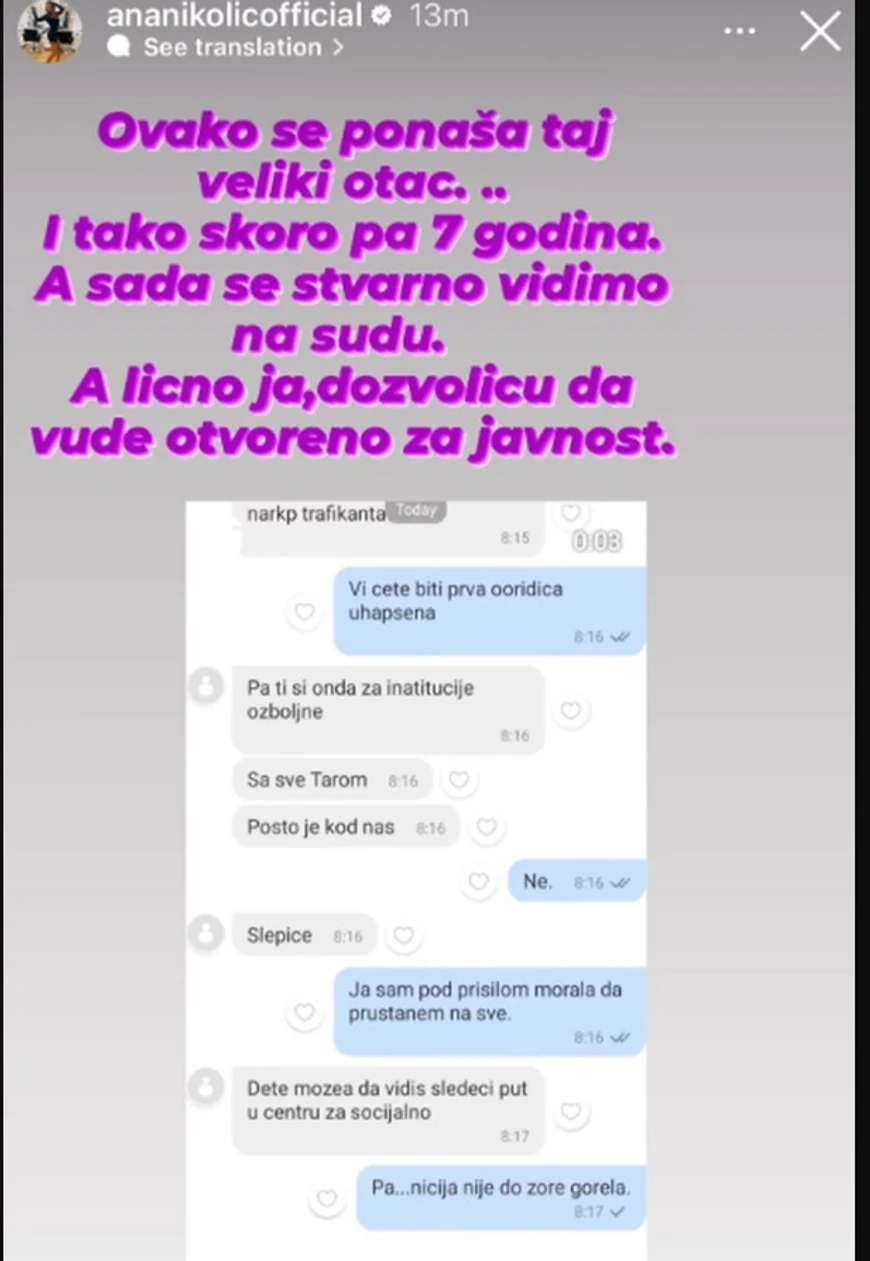 Ana Nikolić objavila prepisku sa Rastom