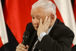 Jarosław Kaczyński na spotkaniu z działaczami w Olsztynie