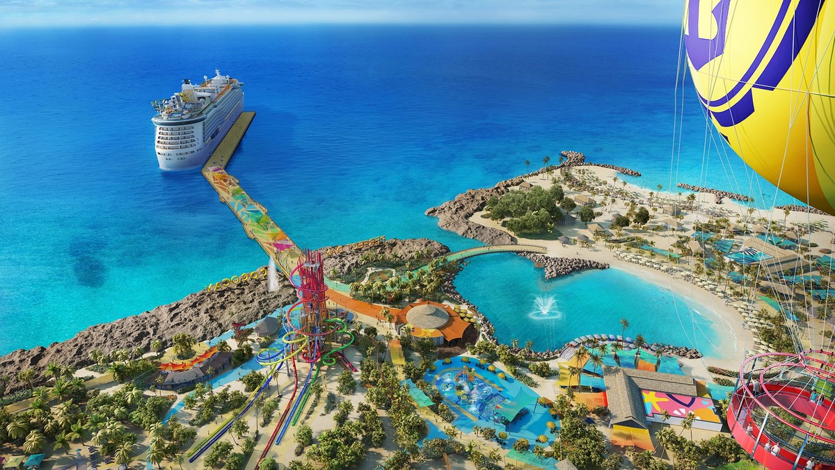 Cococay to prywatna wyspa Royal Caribbean International na Bahamach, którą otwarto dla pierwszych pasażerów ekskluzywnych rejsów wycieczkowych. Firma zainwestowała w park wodny 250 milionów dolarów - podaje CNN.