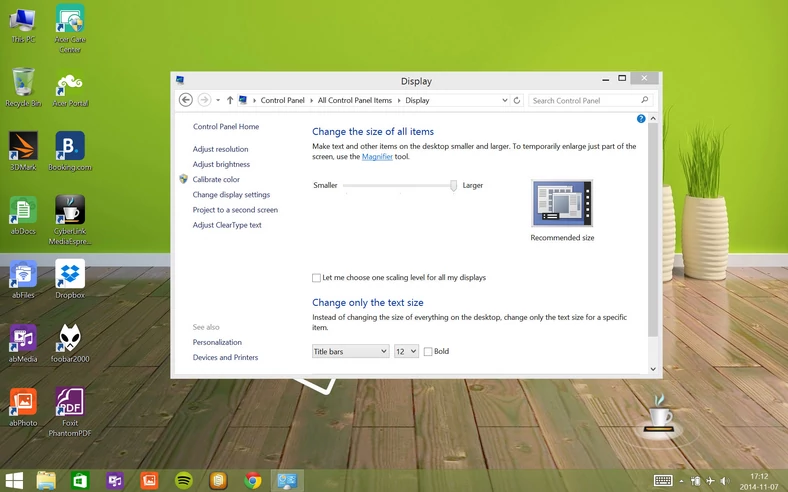 Windows domyślnie powiększył interfejs, dostosowując go do wysokiego ppi