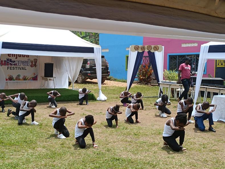 Learners dancing during the festival