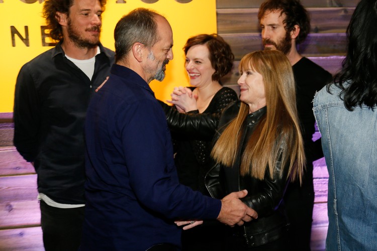 Jacek Koman (z Holly Hunter na festiwalu w Sundance 2013)