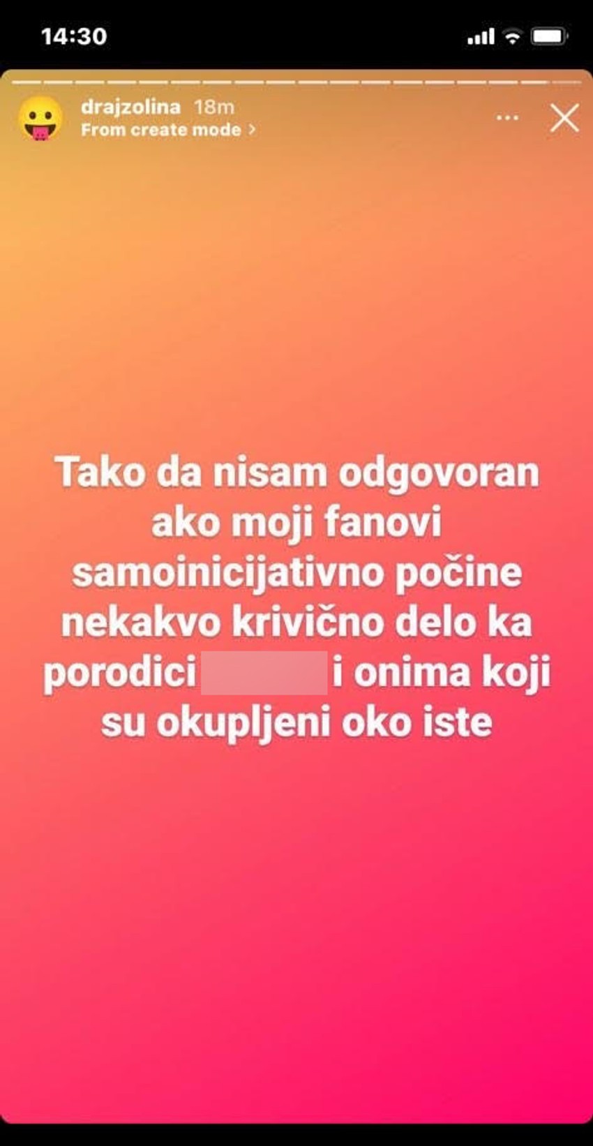 Manijak iz Batajnice preti na društvenim mrežama