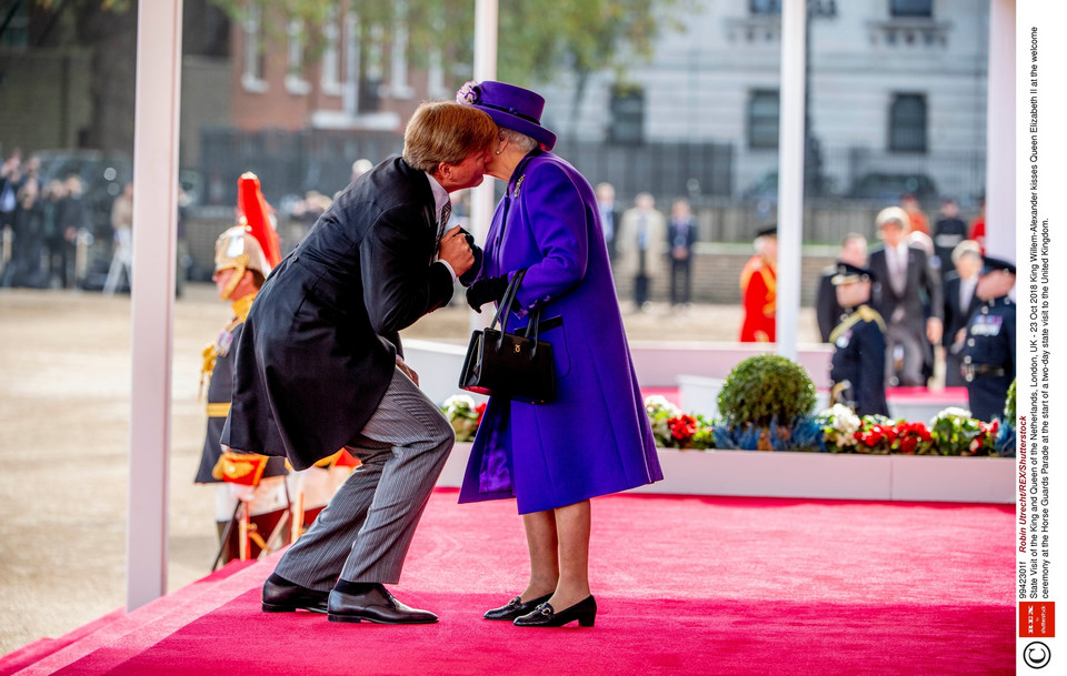 Król Willem-Alexander i królowa Elżbieta II