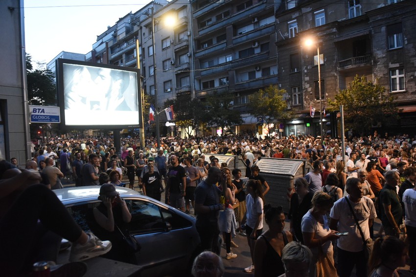 Protest ispred RTS-a u organizaciji "Eko straže"