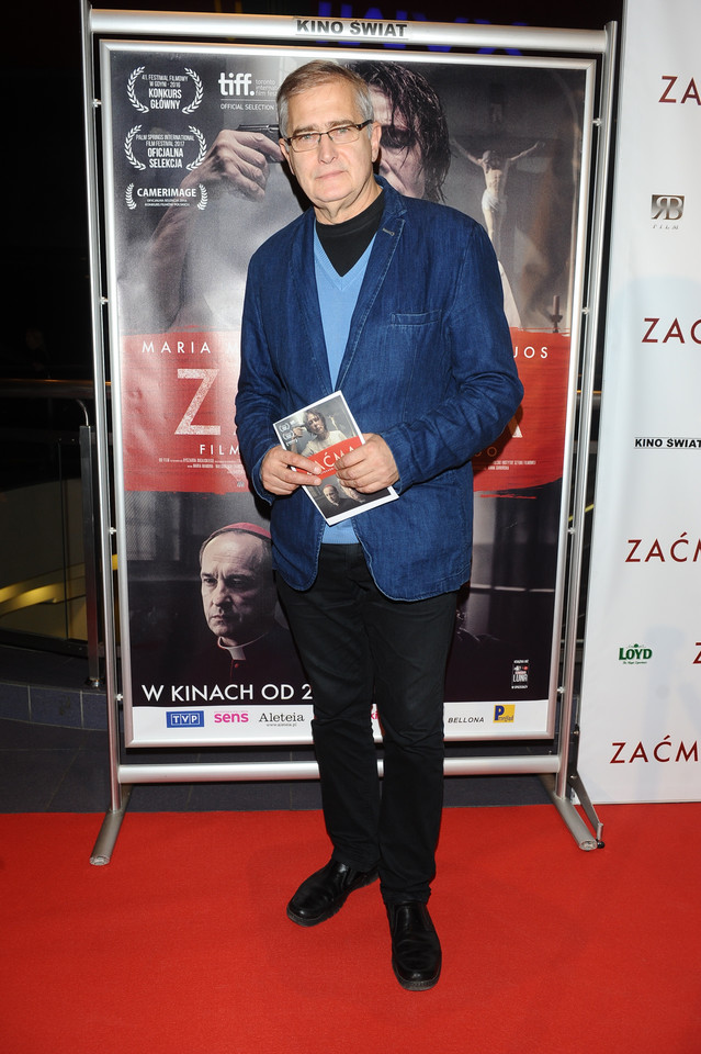 Olgierd Łukaszewicz na premierze filmu "Zaćma"