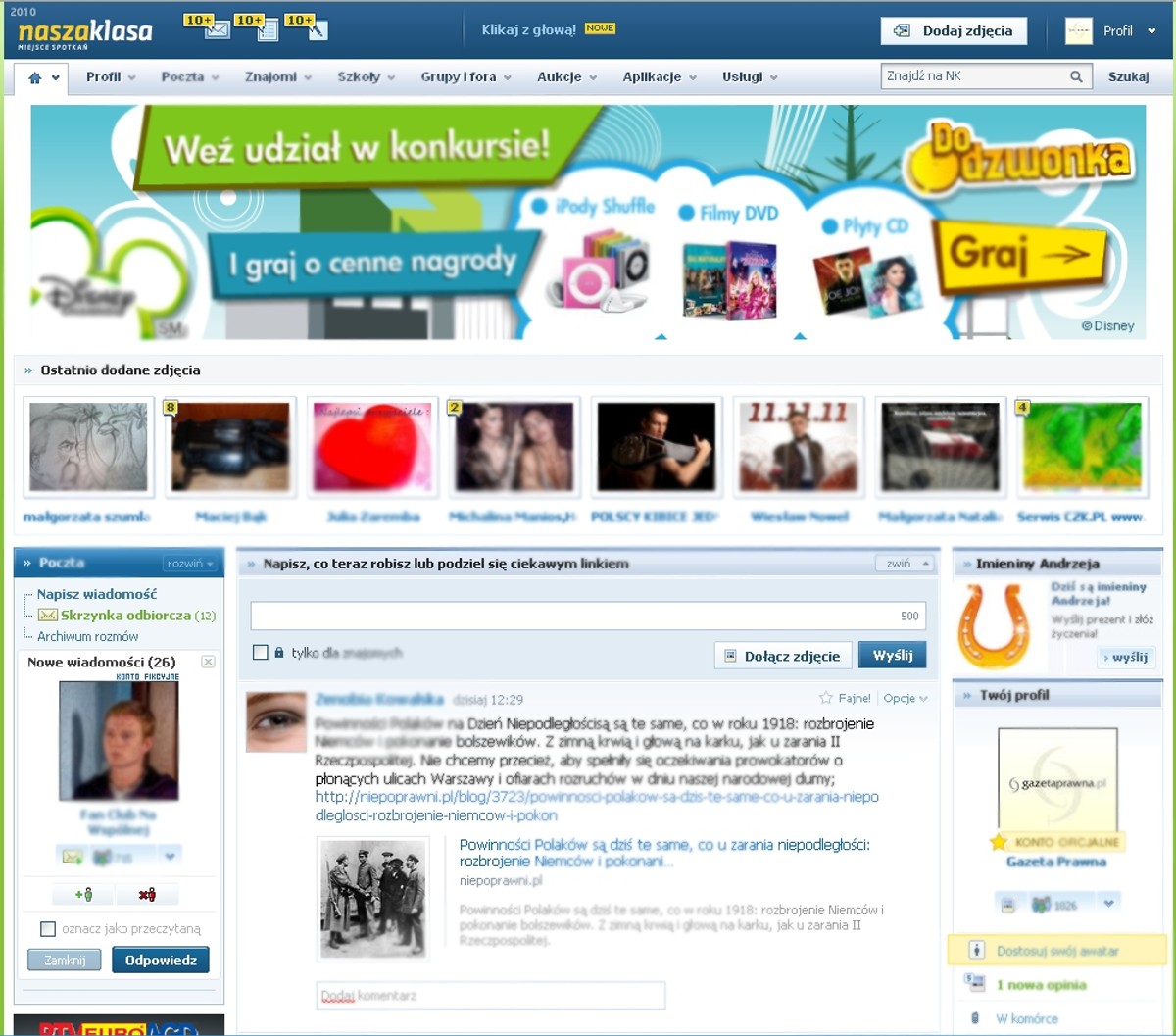 11 listopada 2006 r. wystartował odpowiednik amerykańskiego serwisu Classmates.com. Przedsięwzięcie Macieja Popowicza doprowadziło do rewolucji w polskim internecie i stało się poważnym biznesem