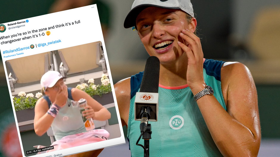 Iga Świątek pewnie awansowała do kolejnej rundy Rolanda Garrosa (twitter.com/rolandgarros)