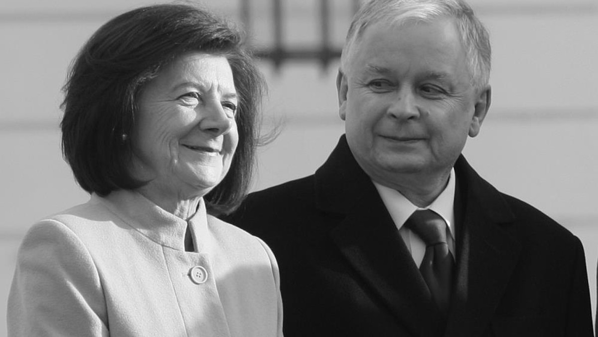 Lech Kaczyński i Maria Kaczyńska cz-b