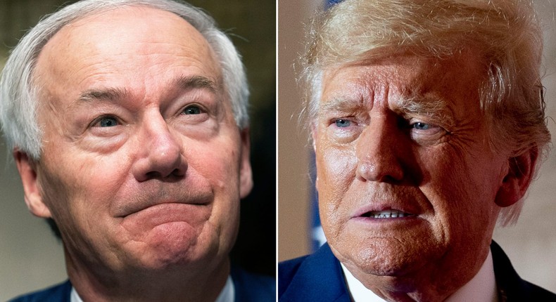 Arkansas Gov. Asa Hutchinson; former President Donald TrumpManuel Balce Ceneta, File/Associated Press; Andrew Harnik/Associated Press