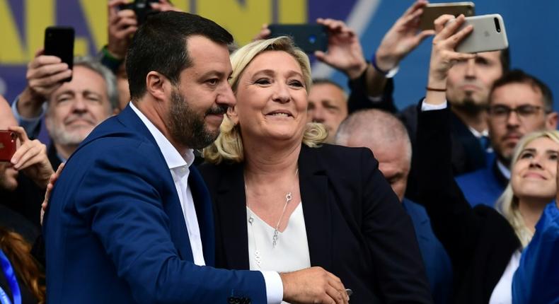 Italian Interior Minister Matteo Salvini of the anti-immigrant League and Marine Le Pen of France's far-right Rassemblement National (RN) want their Europe of Nations and Freedom (ENF) group to become the third largest in Brussels