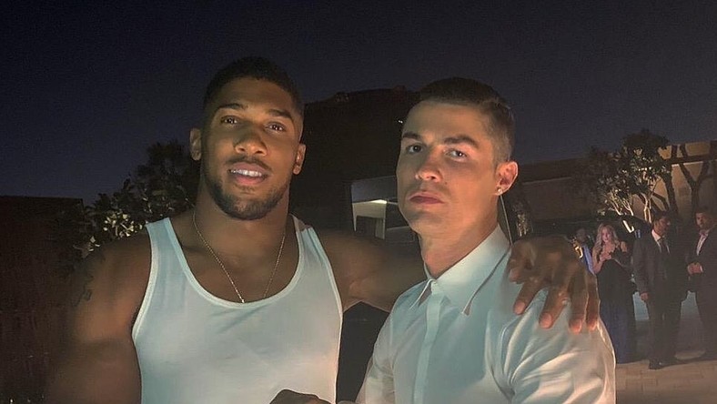 Anthony Joshua and Cristiano Ronaldo joined forces in Dubai [Instagram]