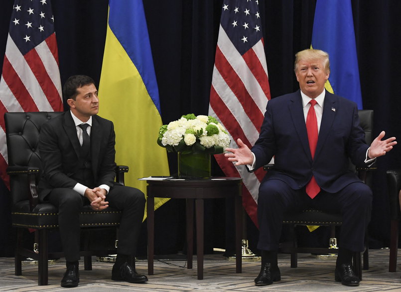 Volodymyr Zelensky și Donald Trump, pe când erau încă președinte.  New York, 25 septembrie 2019