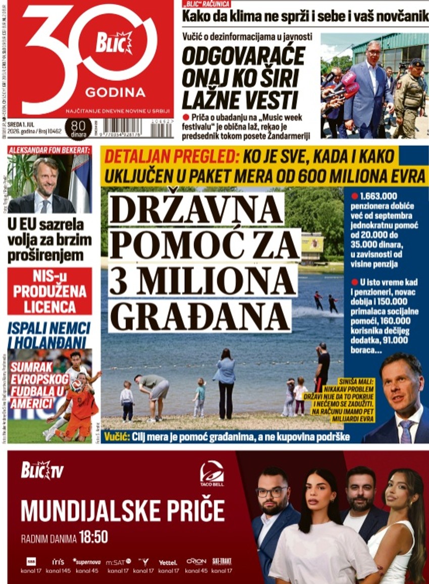 BLIC NASLOVNA