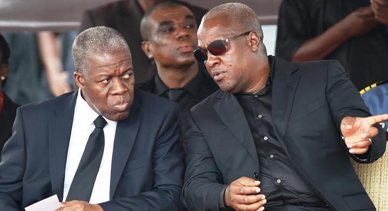 [From left to right] Vice president Amissah Arthur and President Mahama