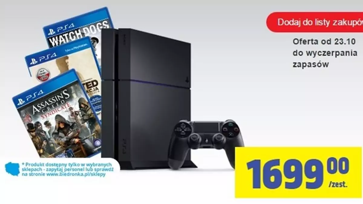 Już nie tylko gry. PlayStation 4 w Biedronce