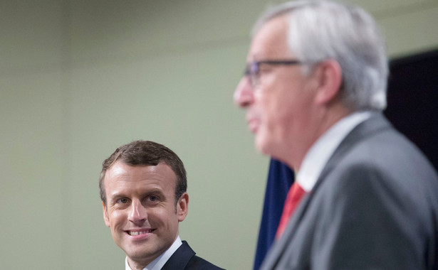 Emmanuel Macron i Jean-Claude Juncker