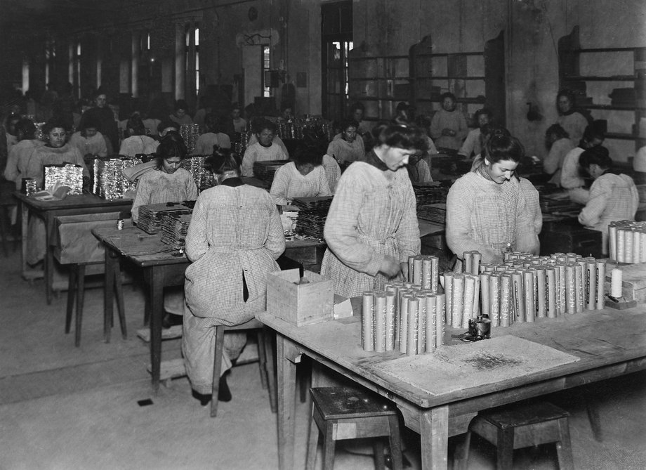 Fabryka Nestlé w Szwajcarii 1908 r.