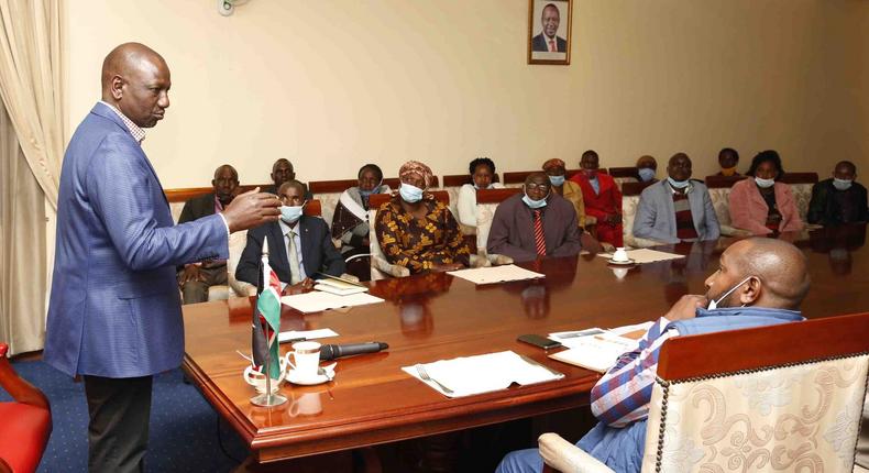 File Image of DP Ruto at a Meeting