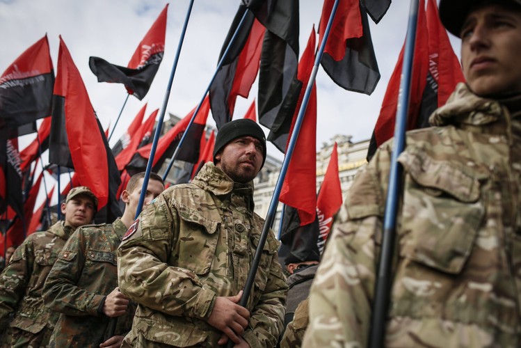 Marsz nacjonalistów na Ukrainie