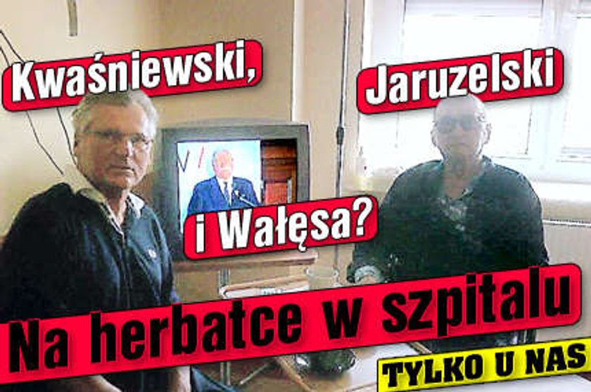 Kwaśniewski z Jaruzelskim w szpitalu. Gawędzili przy herbatce i... Wałęsie!