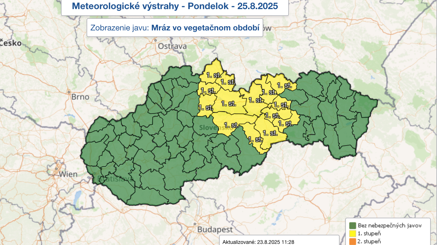 Meteorologické výstrahy.